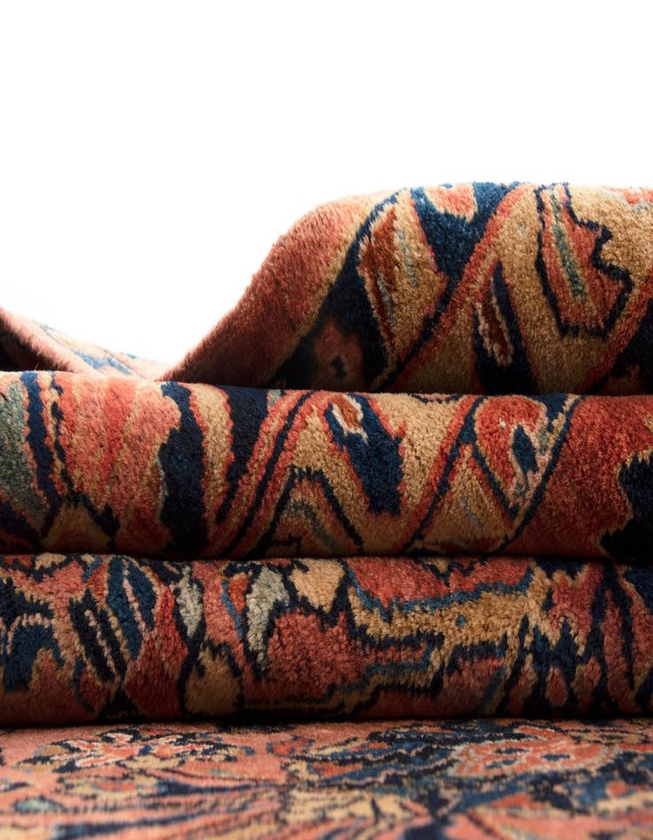 Detail image of 8' 10 x 11' 6  Hand Knotted Sarouk Persian Rug