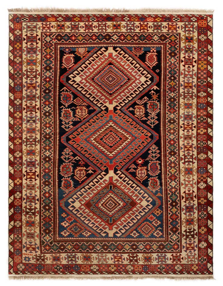 Detail image of 4' 1 x 5' 8 Schirwan Wool Rug