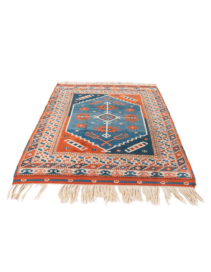 Detail image of 4' 6 x 5' 11 Hand Knotted Shiraz Oriental Wool Rug