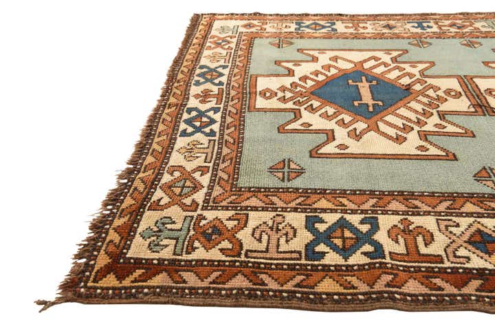 4' 7 x 6' Hand Knotted Shirvan Persian Wool Rug