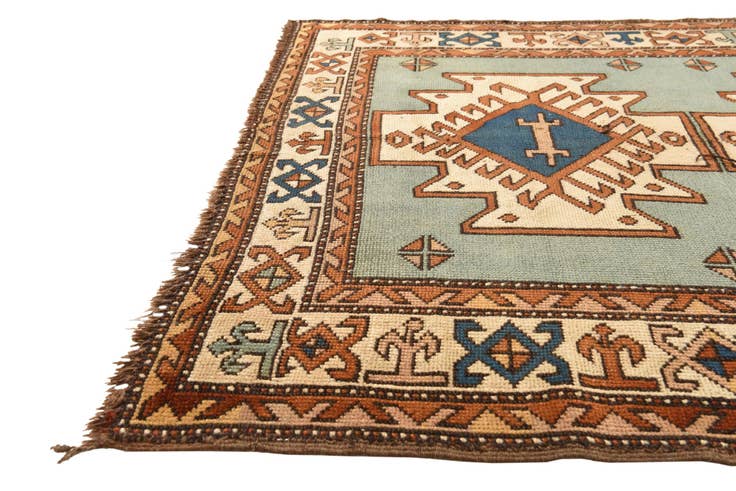 Detail image of 4' 7 x 6' Hand Knotted Shirvan Persian Wool Rug