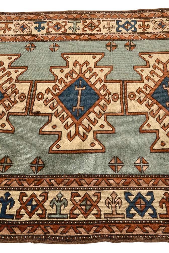 4' 7 x 6' Hand Knotted Shirvan Persian Wool Rug