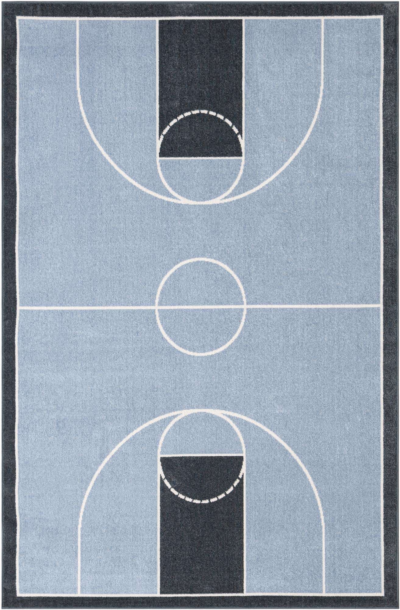 5' 3 x 8' Sports Washable Rug