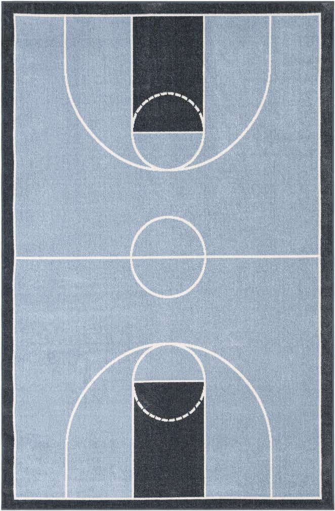 5' 3 x 8' Sports Washable Rug