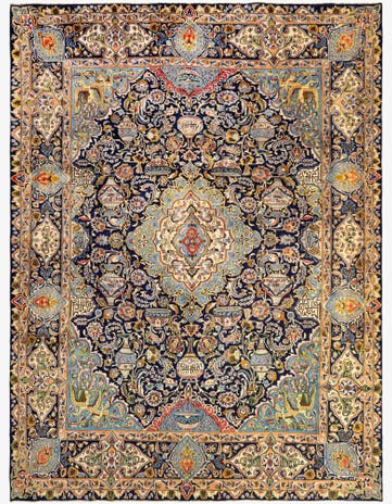 9' 6 x 12' 8 Tabriz Wool Rug
