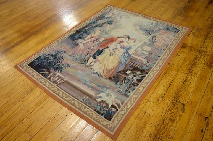 4' 2 x 5' 6 Tapestry Wool Rug