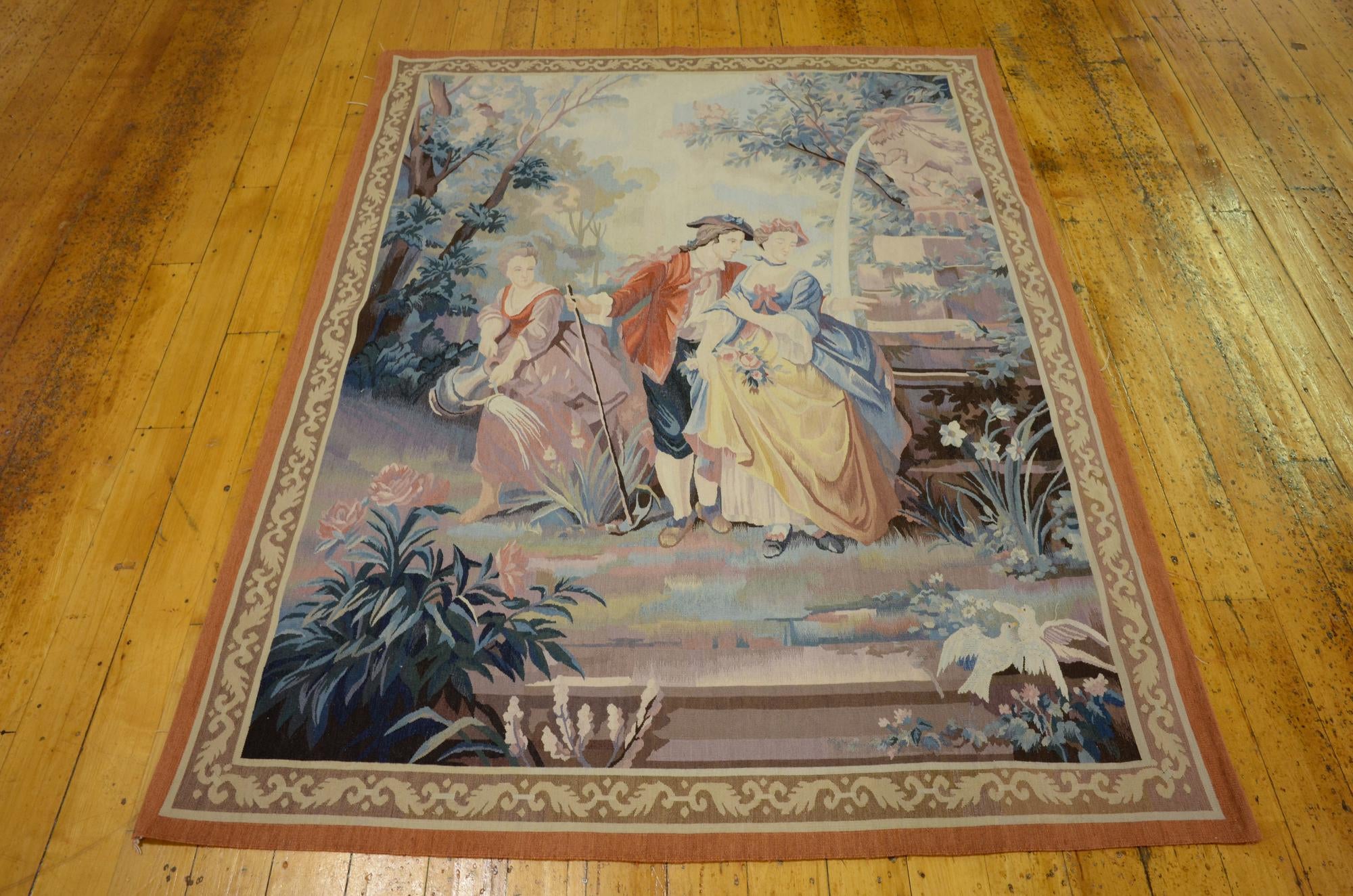 4' 2 x 5' 6 Tapestry Wool Rug