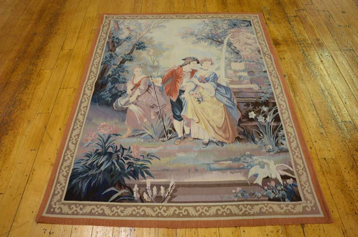 Detail image of 4' 2 x 5' 6 Tapestry Wool Rug