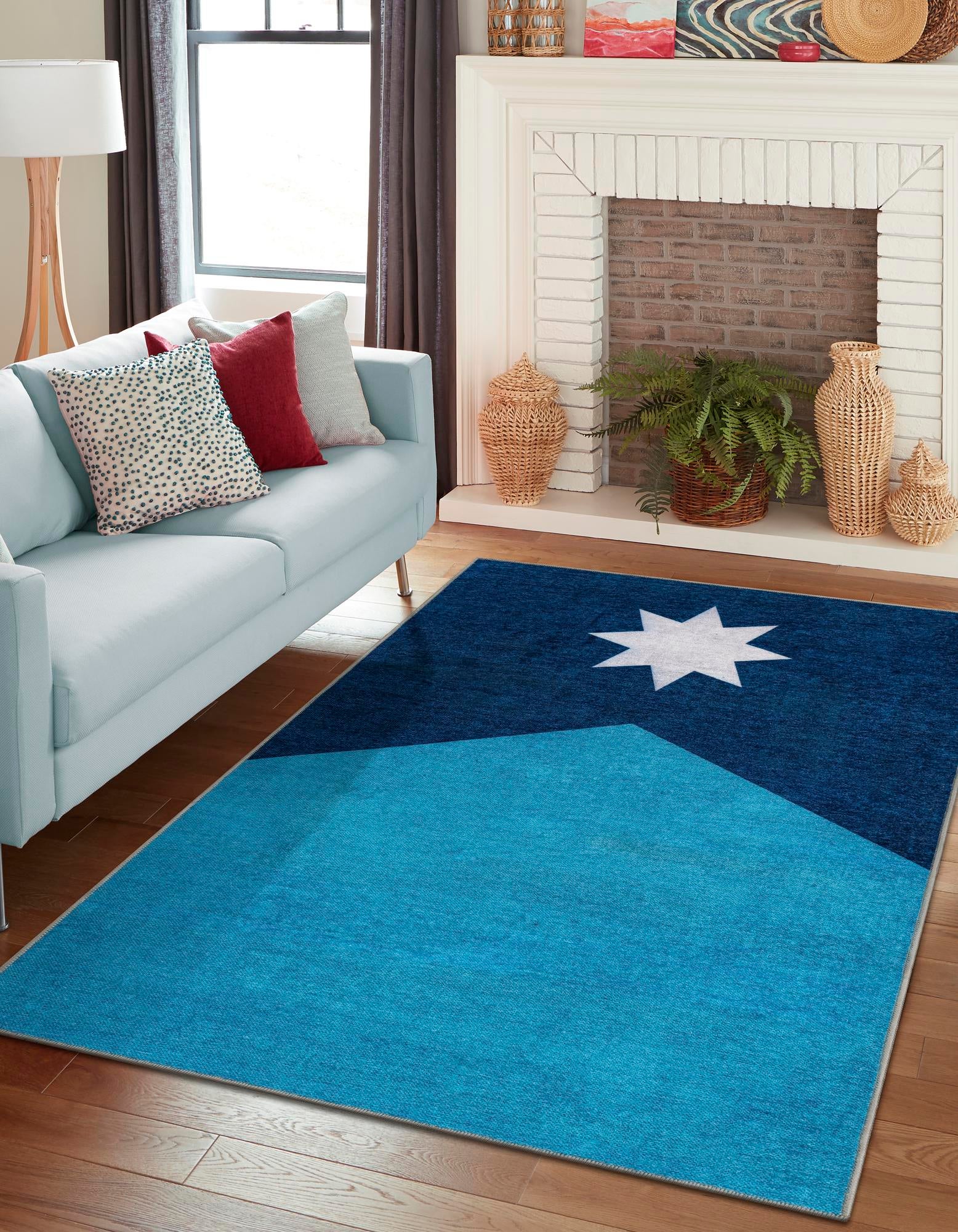 Blue Minnesota The Flag Collection Rug