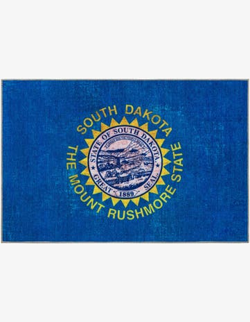 Blue South Dakota The Flag Collection Rug