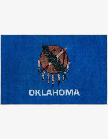 Blue Oklahoma The Flag Collection Rug