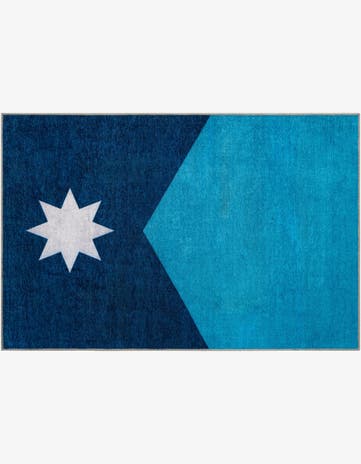 Blue Minnesota The Flag Collection Rug