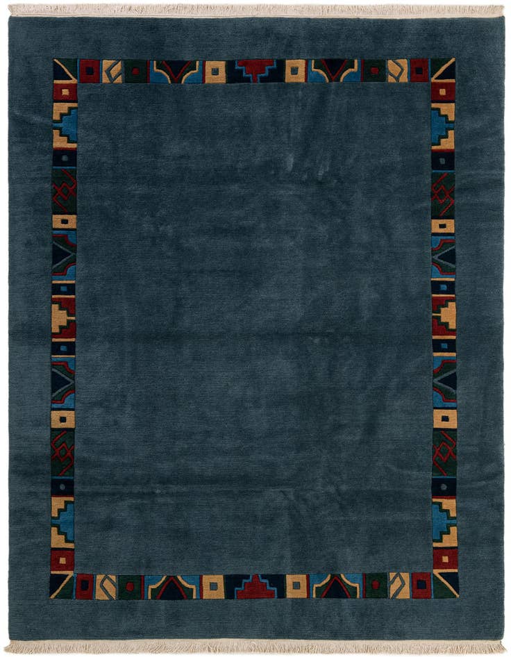 Detail image of 6' 7 x 9' 10 Hand Knotted Tibet Wool Rug