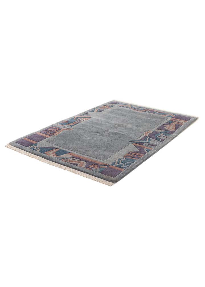 4' 11 x 7' 2 Hand Knotted Tibet Wool Rug
