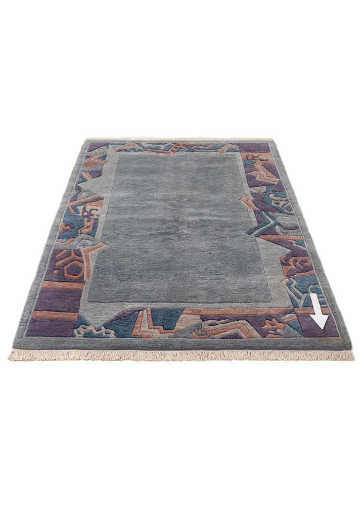 4' 11 x 7' 2 Hand Knotted Tibet Wool Rug