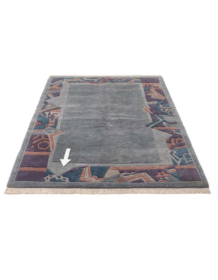 4' 11 x 7' 2 Hand Knotted Tibet Wool Rug