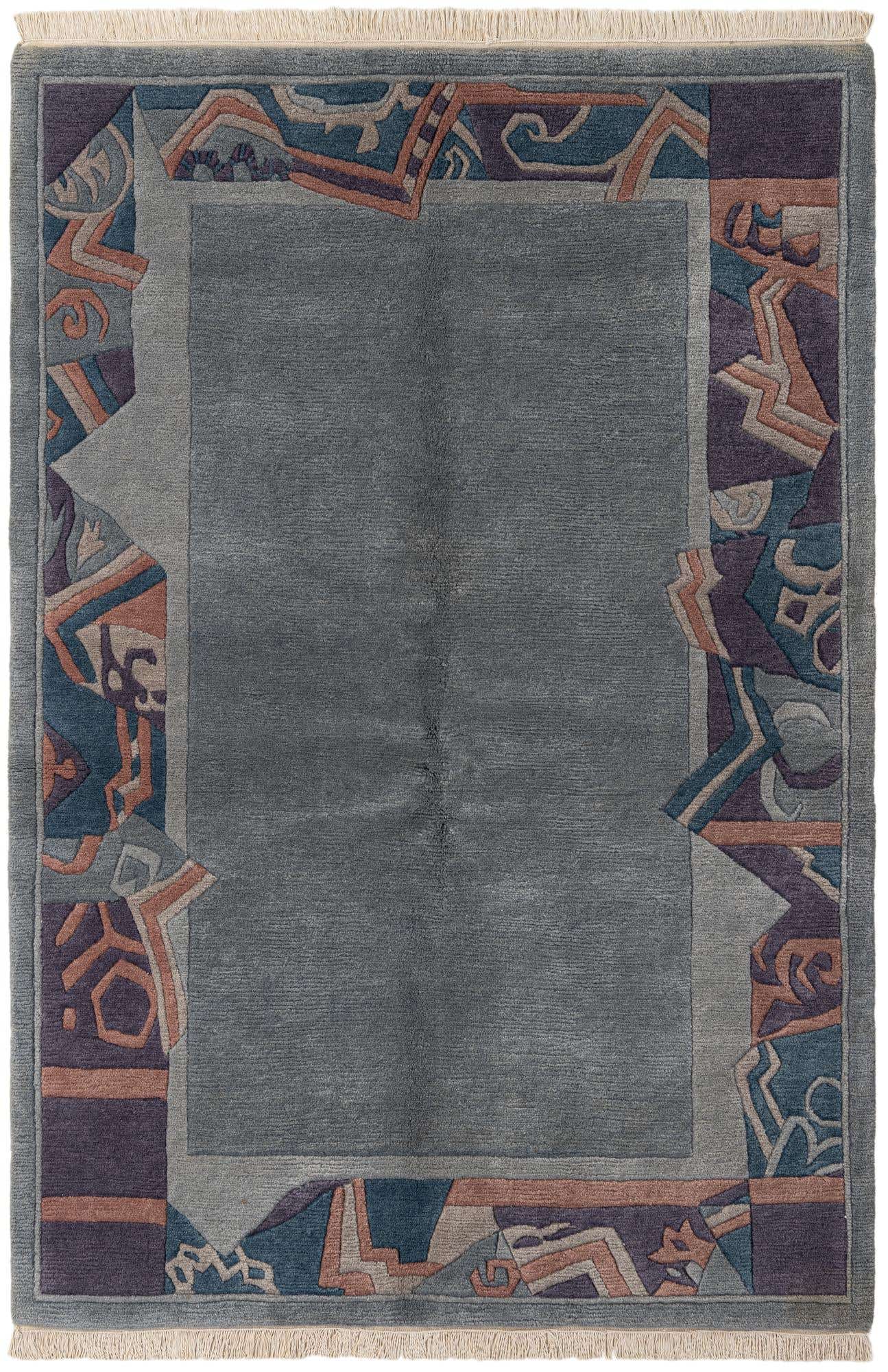 4' 11 x 7' 2 Hand Knotted Tibet Wool Rug