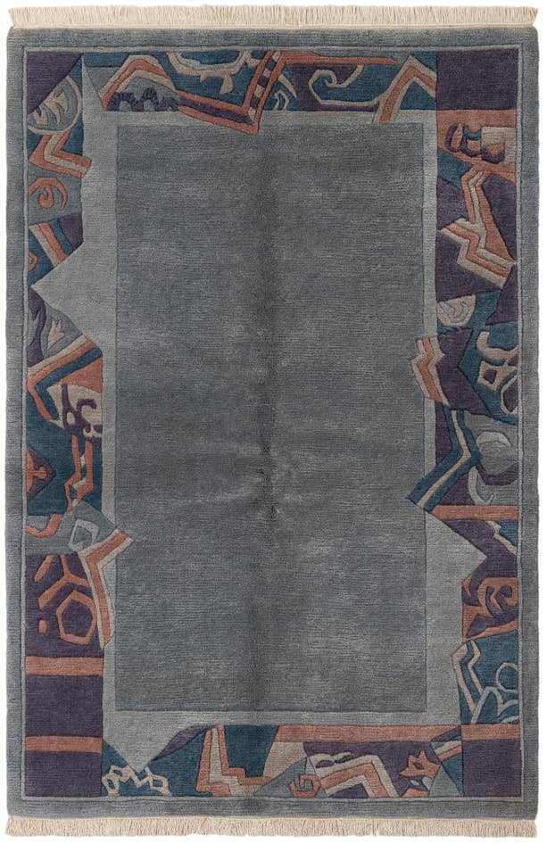 Detail image of 4' 11 x 7' 2 Hand Knotted Tibet Wool Rug