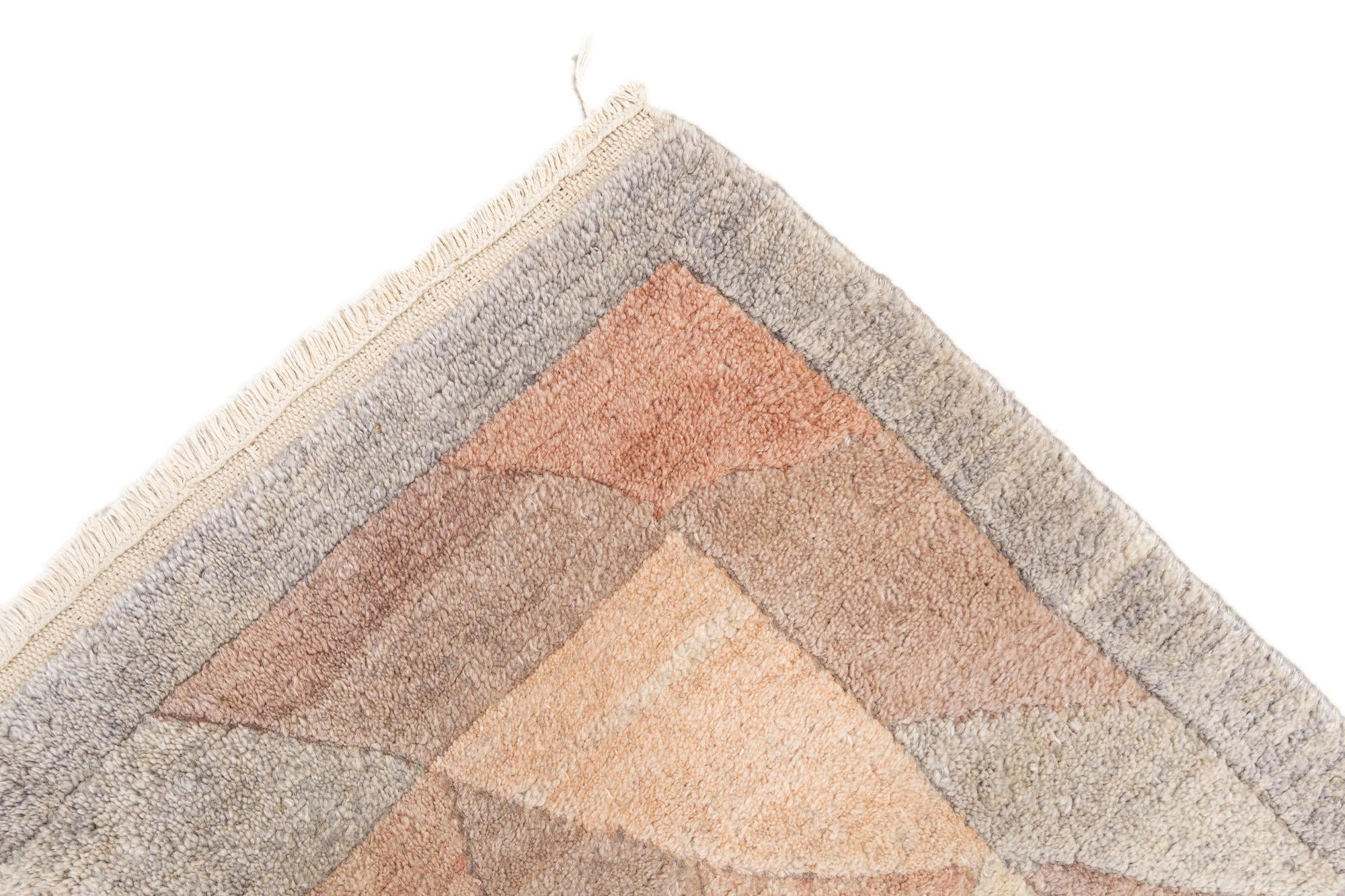 6' 5 x 8' 6 Hand Knotted Tibet Wool Rug