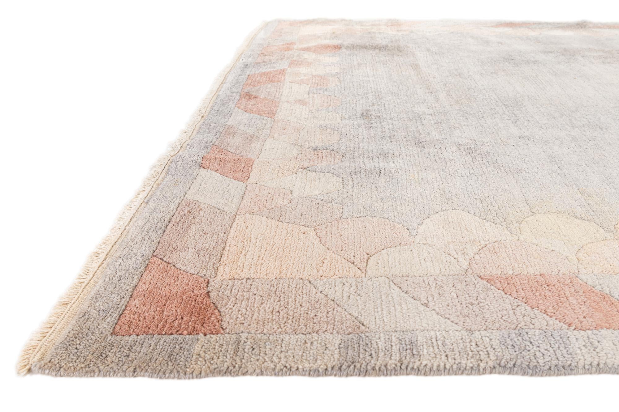 6' 5 x 8' 6 Hand Knotted Tibet Wool Rug