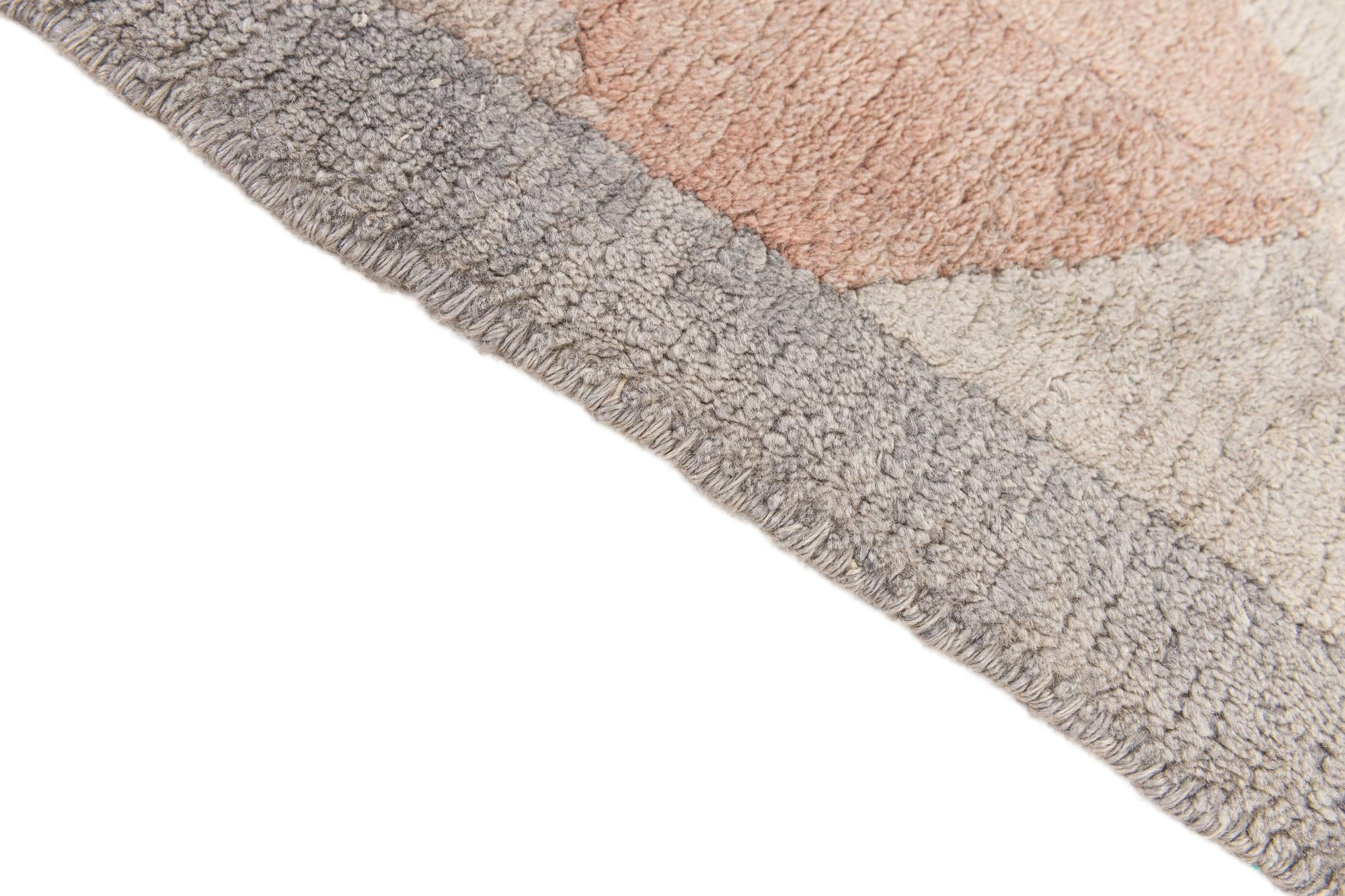 6' 5 x 8' 6 Hand Knotted Tibet Wool Rug