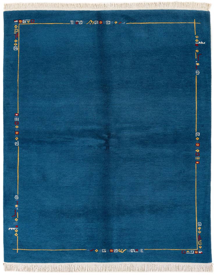 Detail image of 5' 7 x 7' 10 Hand Knotted Tibet Wool Rug