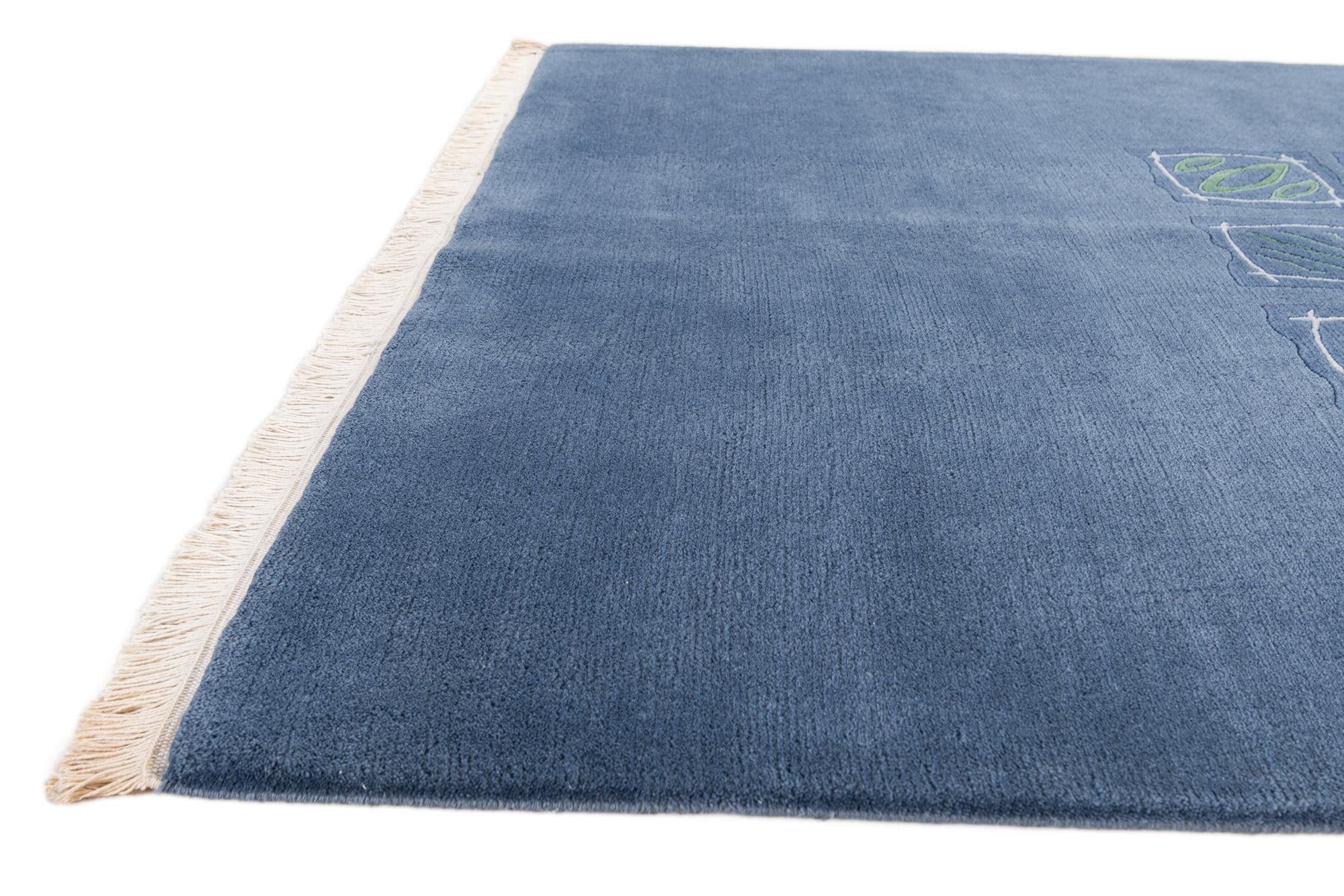 5' 8 x 7' 9 Hand Knotted Tibet Wool Rug
