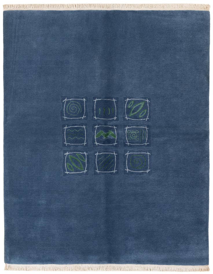 Detail image of 5' 8 x 7' 9 Hand Knotted Tibet Wool Rug