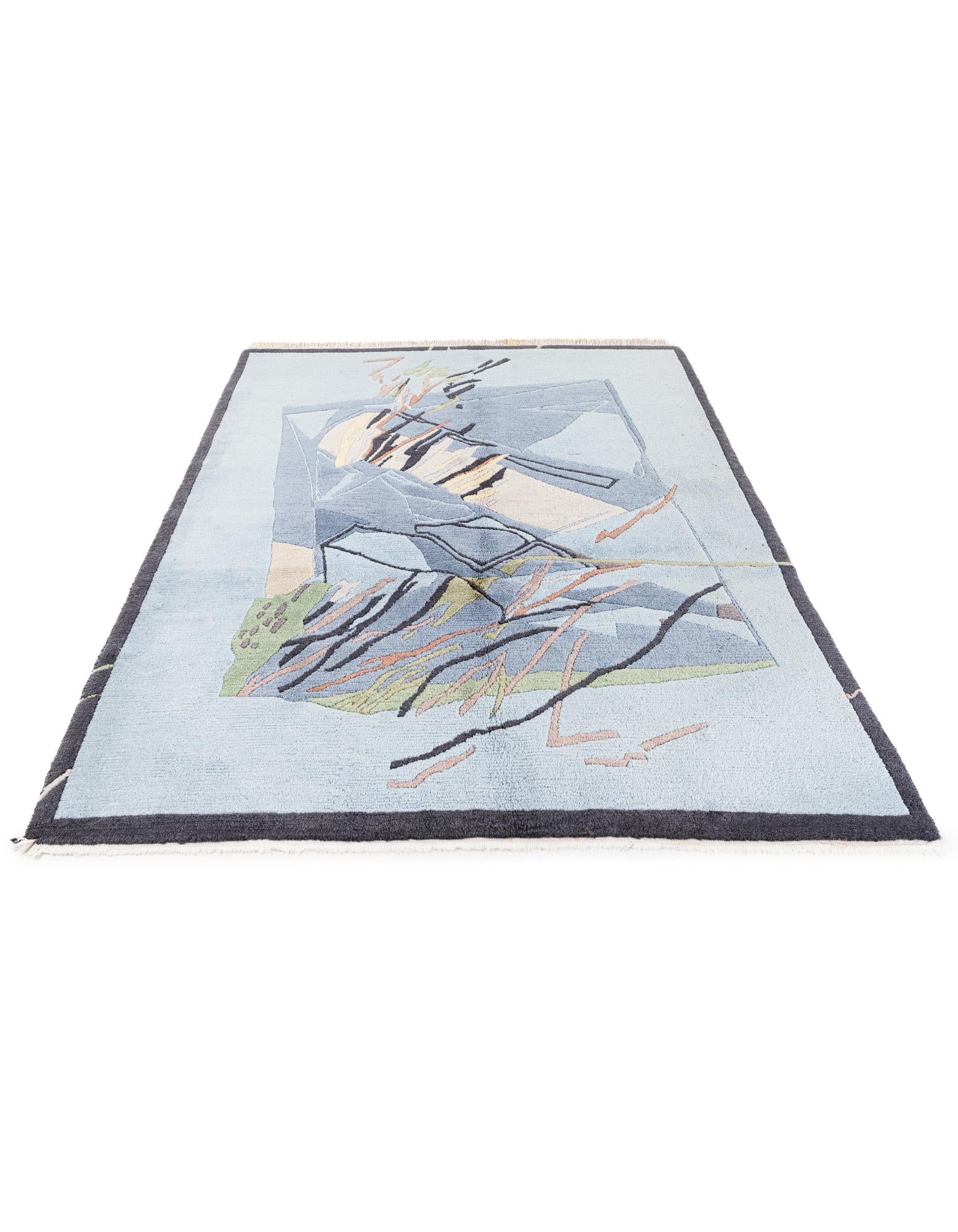 5' x 6' 5 Hand Knotted Tibet Wool Rug