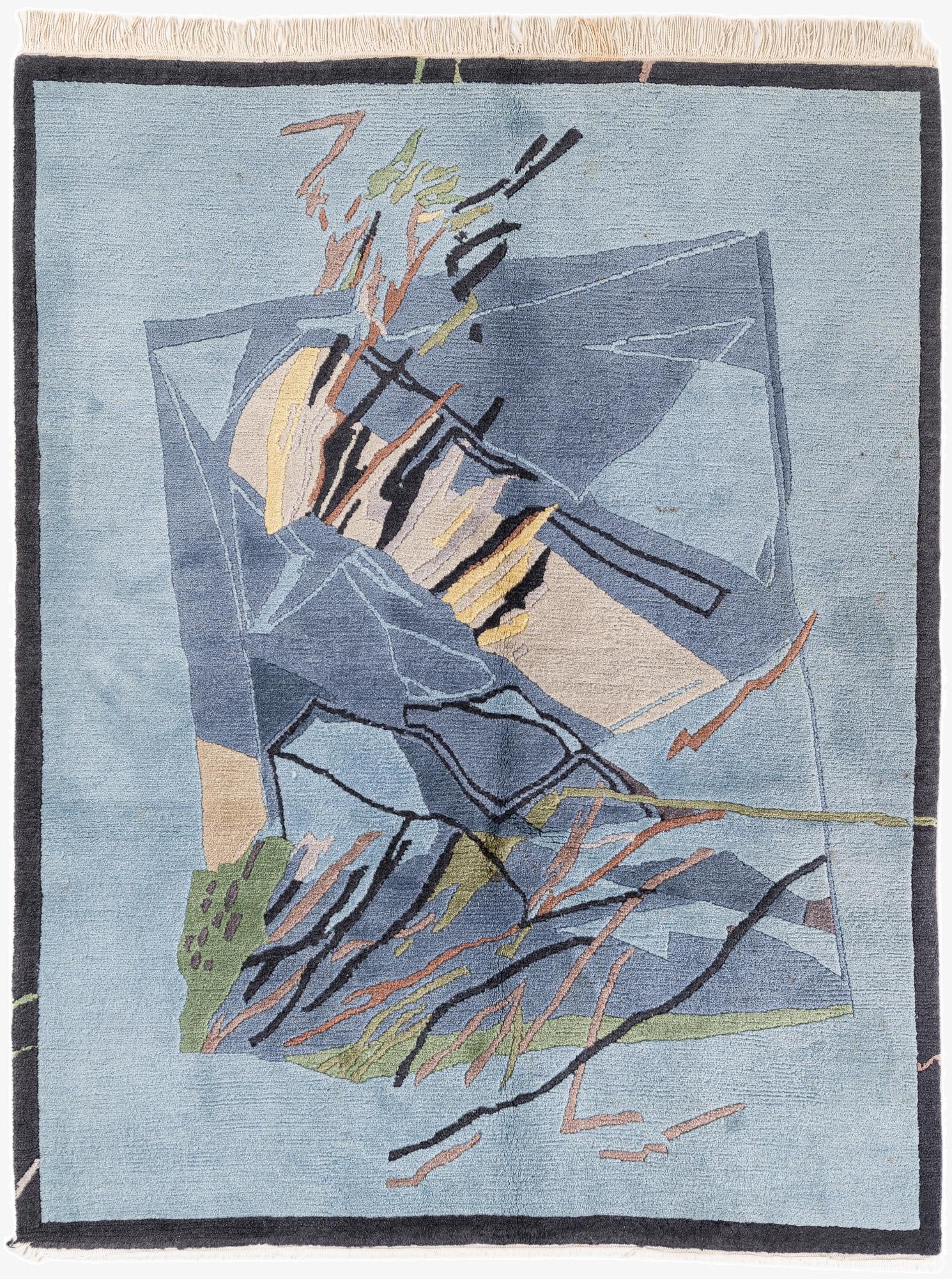 5' x 6' 5  Hand Knotted Tibet Wool Rug