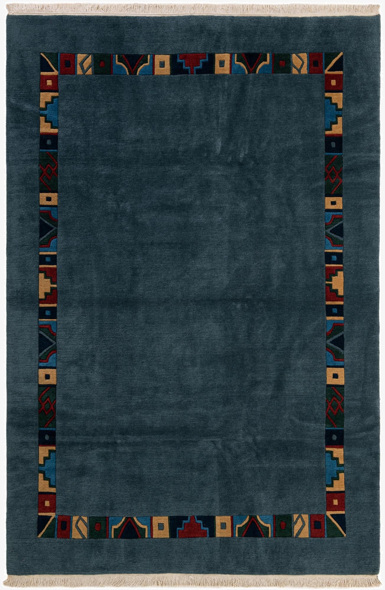 6' 7 x 9' 10  Hand Knotted Tibet Wool Rug