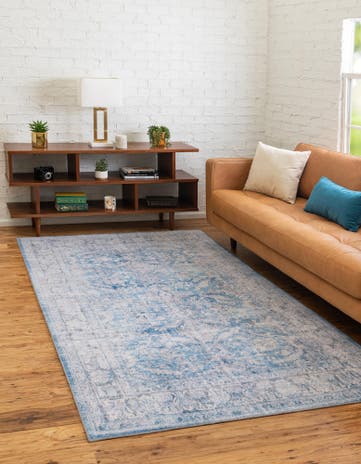 Blue Washable Timeless Rug