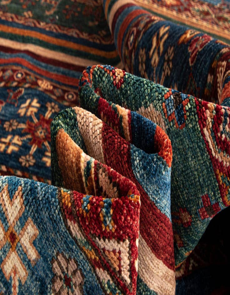 Detail image of 5' 9 x 8' Torkman Wool Rug