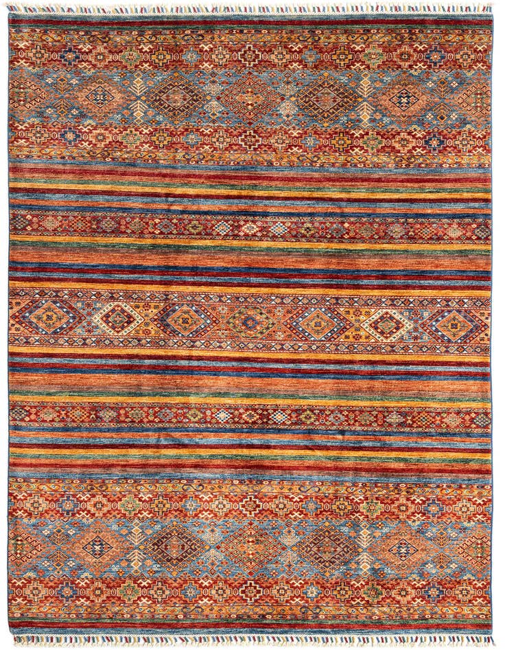 Detail image of 5' 10 x 8' 11 Torkman Wool Rug