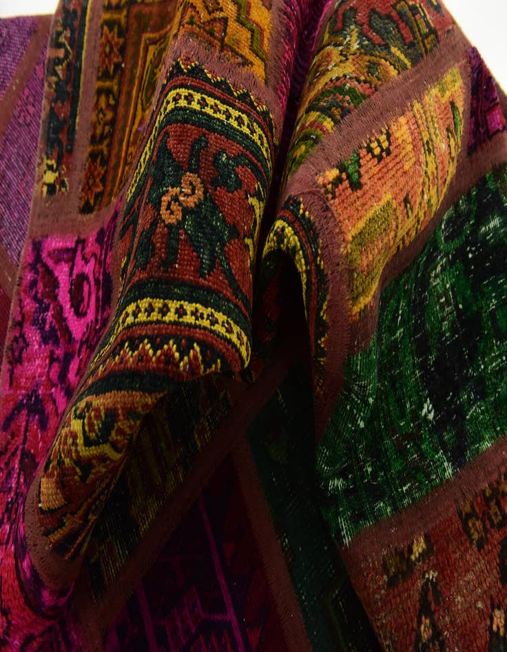 Detail image of 6' 2 x 7' 10 Hand Knotted Ultra Vintage Persian Wool Rug