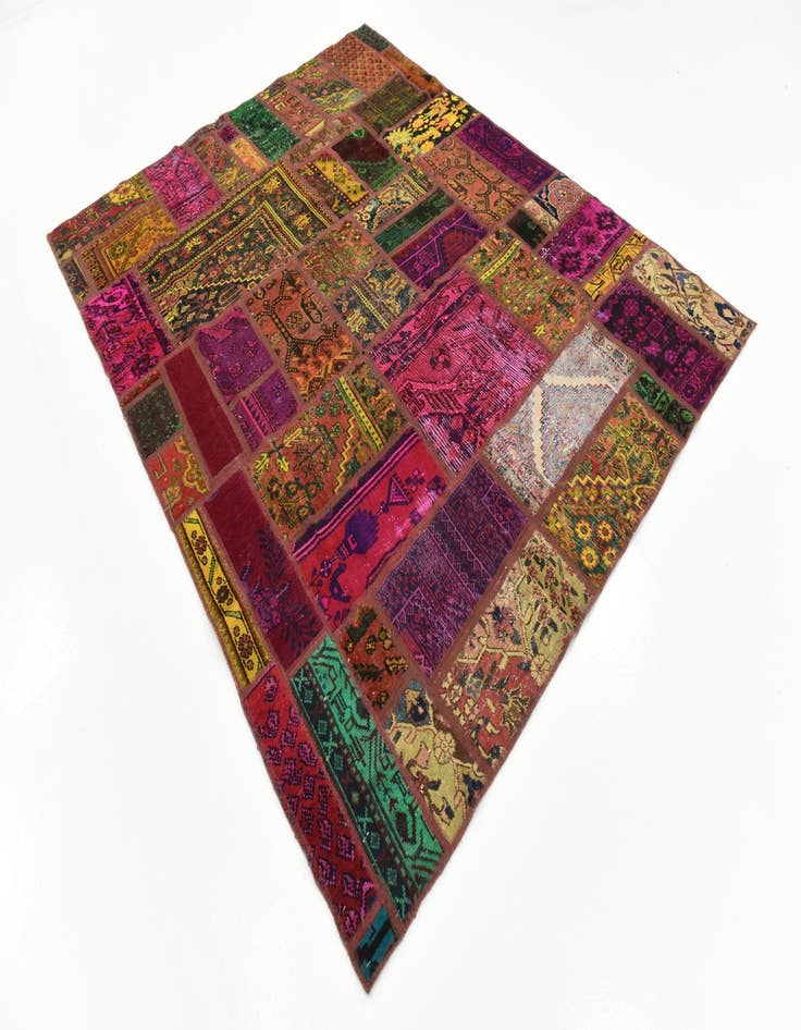 Detail image of 6' 2 x 7' 10 Hand Knotted Ultra Vintage Persian Wool Rug