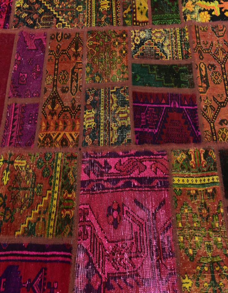 Detail image of 6' 2 x 7' 10 Hand Knotted Ultra Vintage Persian Wool Rug