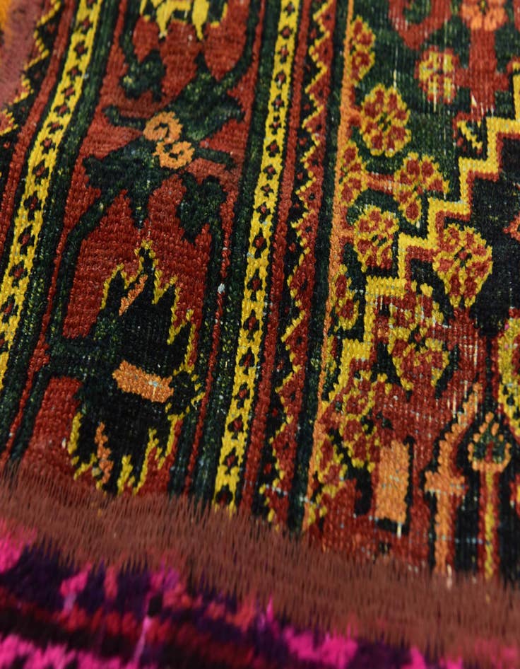 Detail image of 6' 2 x 7' 10 Hand Knotted Ultra Vintage Persian Wool Rug