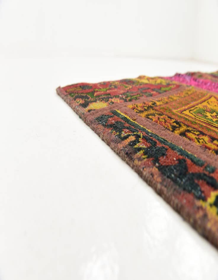 Detail image of 6' 2 x 7' 10 Hand Knotted Ultra Vintage Persian Wool Rug