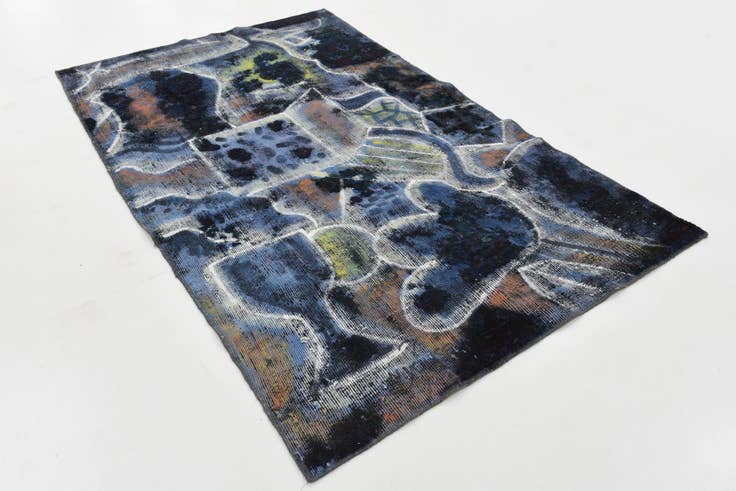 Detail image of 4' 3 x 6' 10 Hand Knotted Ultra Vintage Persian Wool Rug