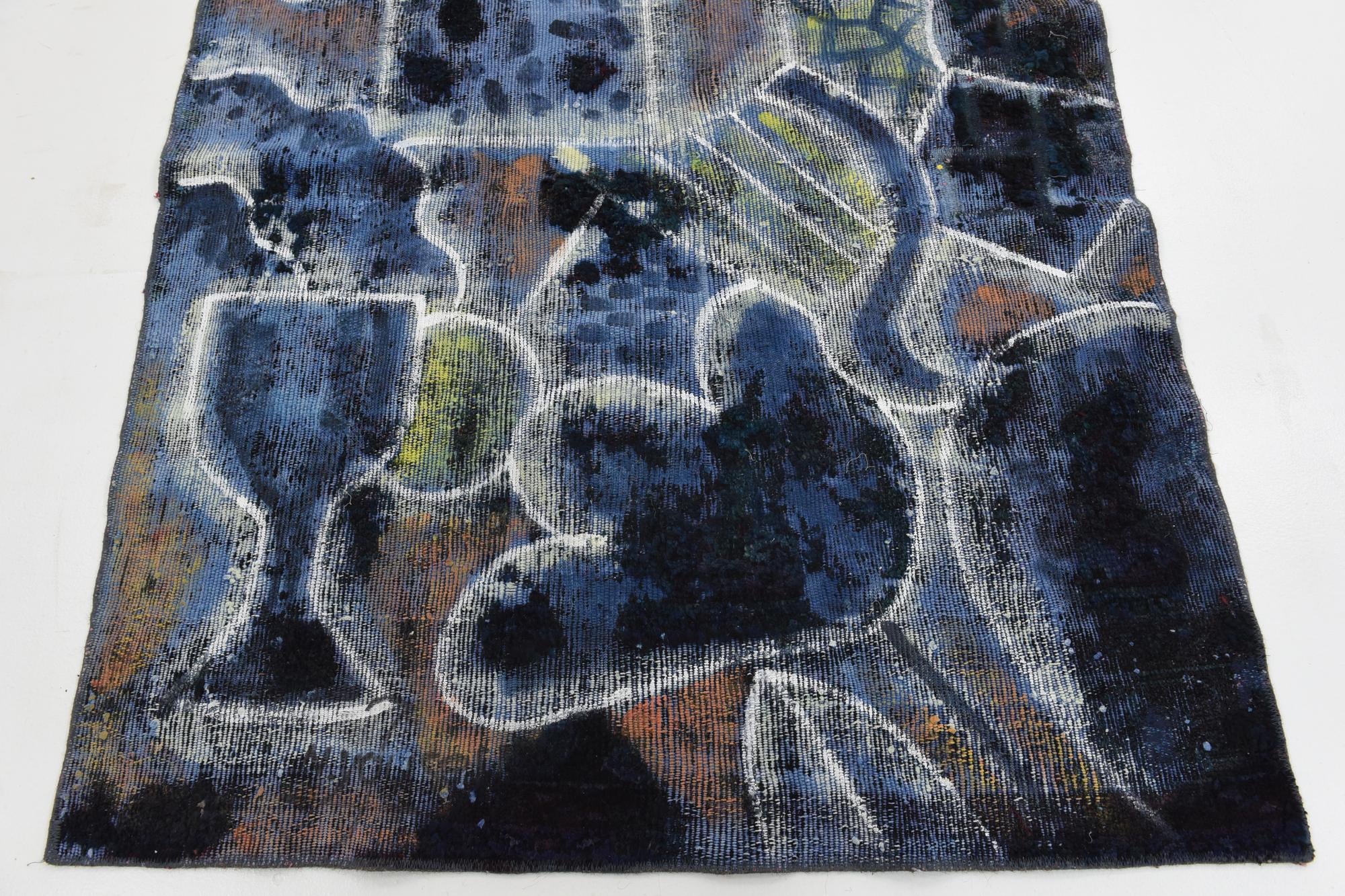 4' 3 x 6' 10 Hand Knotted Ultra Vintage Persian Wool Rug