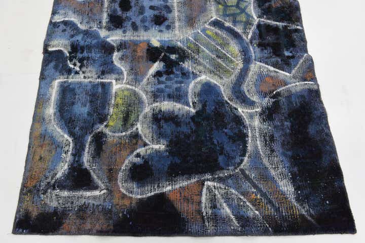 4' 3 x 6' 10 Hand Knotted Ultra Vintage Persian Wool Rug