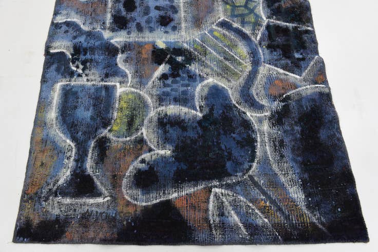 Detail image of 4' 3 x 6' 10 Hand Knotted Ultra Vintage Persian Wool Rug