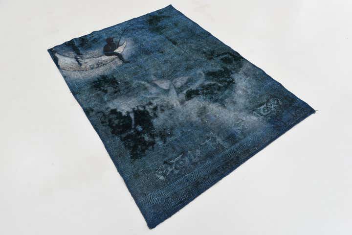 3' 6 x 4' 9 Hand Knotted Ultra Vintage Persian Wool Rug