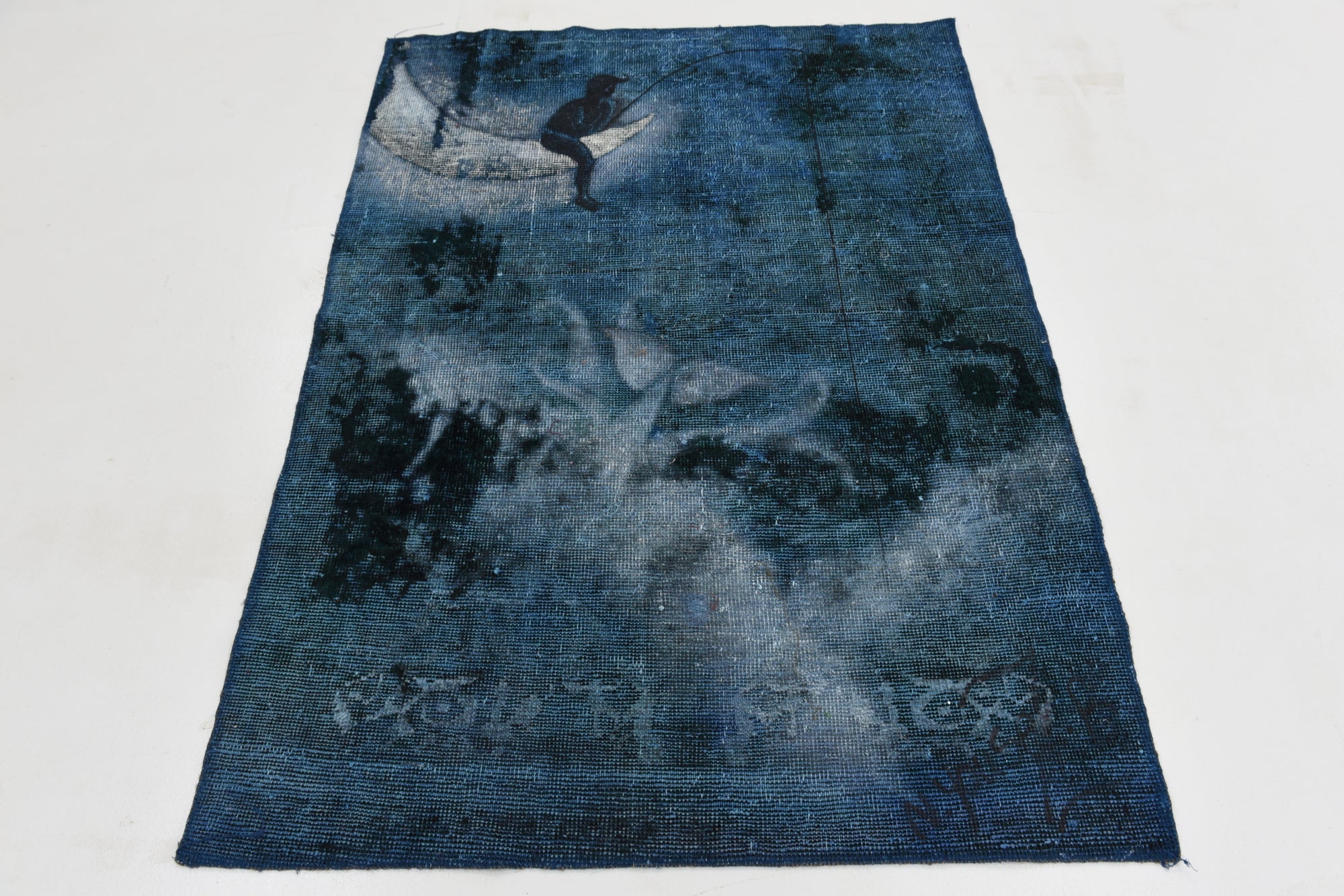 3' 6 x 4' 9 Hand Knotted Ultra Vintage Persian Wool Rug
