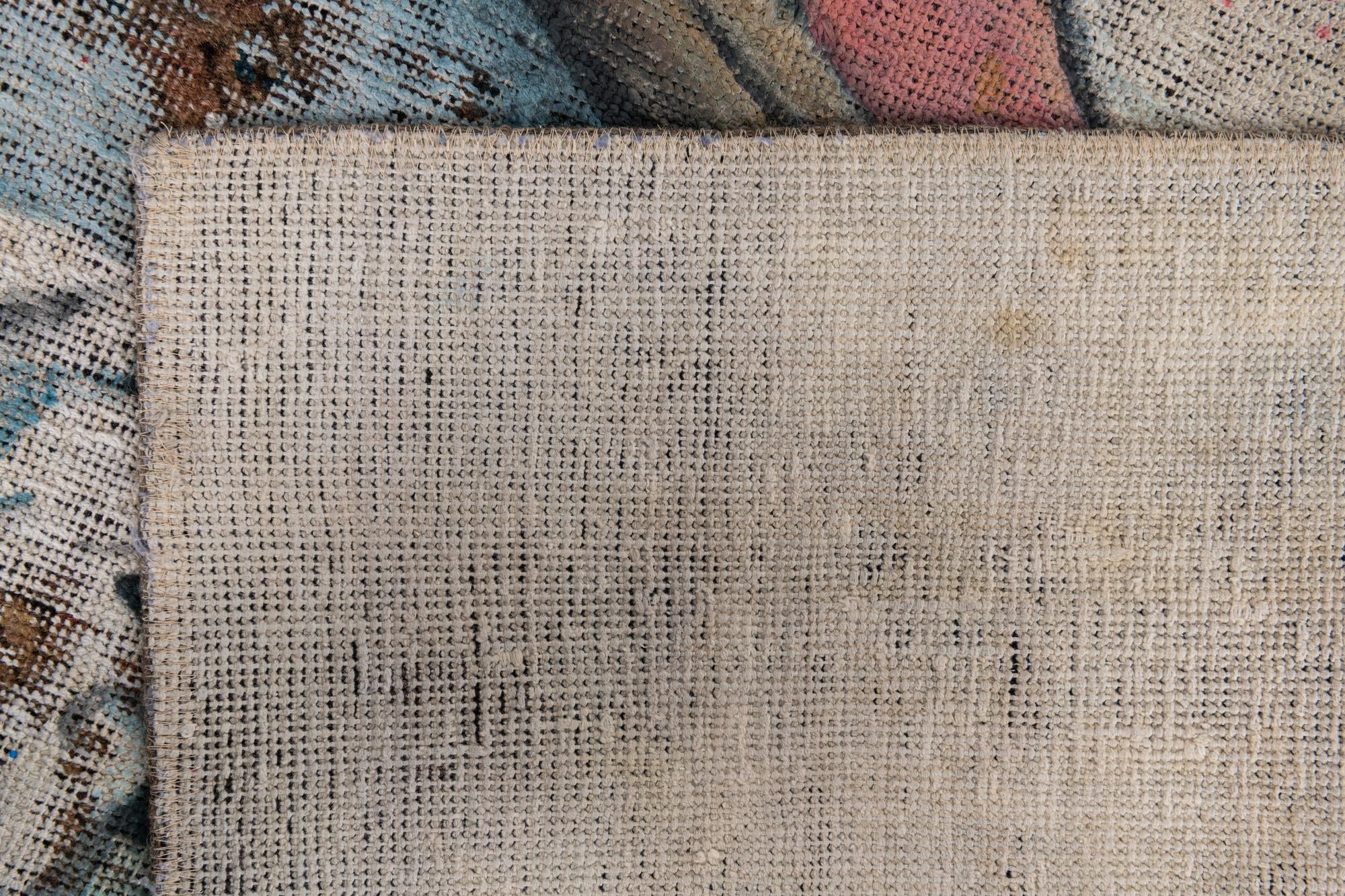 3' 4 x 4' Hand Knotted Ultra Vintage Persian Wool Rug