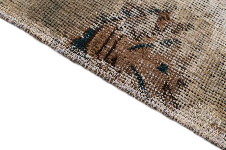 3' 4 x 4' Hand Knotted Ultra Vintage Persian Wool Rug