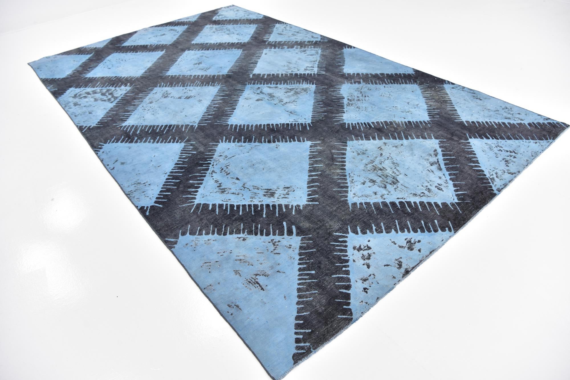 7' 9 x 9' 9 Hand Knotted Ultra Vintage Persian Wool Rug