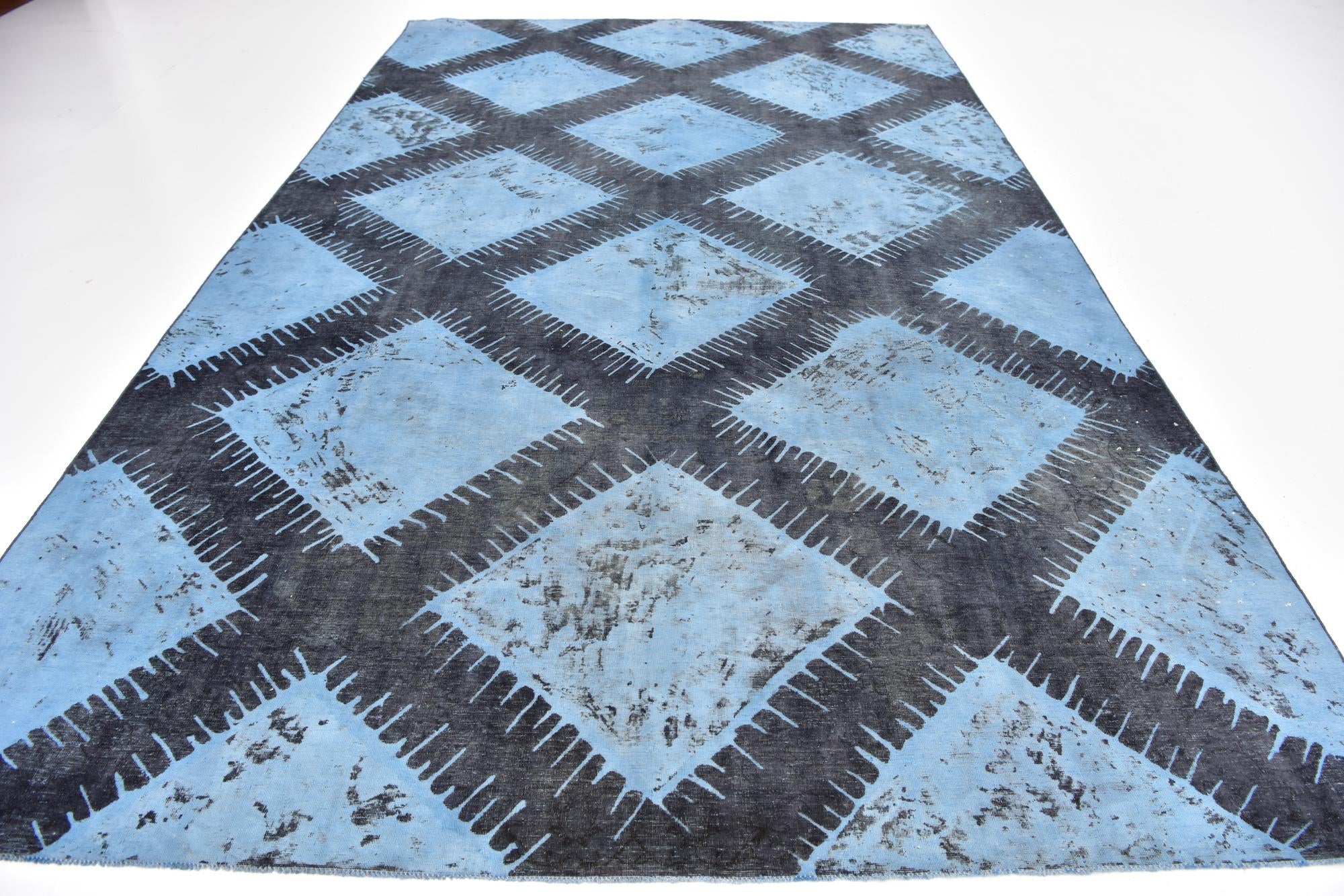 7' 9 x 9' 9 Hand Knotted Ultra Vintage Persian Wool Rug