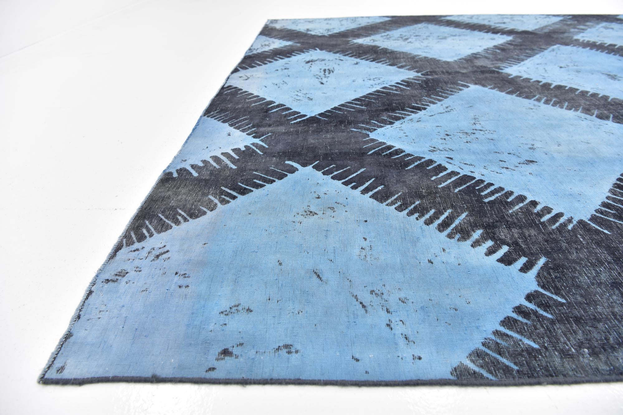 7' 9 x 9' 9 Hand Knotted Ultra Vintage Persian Wool Rug